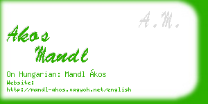 akos mandl business card