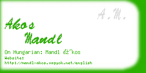 akos mandl business card